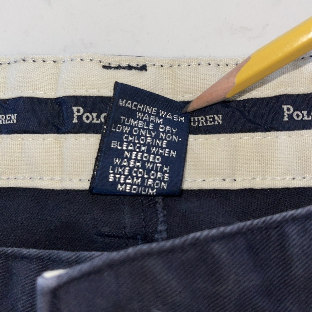 Polo Ralph Lauren Double Pleat Shorts 40 Navy Andrew‎ Cotton Preppy Academia Dad - Picture 8 of 10
